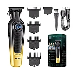 Set cu aparat de tuns fara fir VGR V 996 4 distantiere afisaj LED autonomie 300min