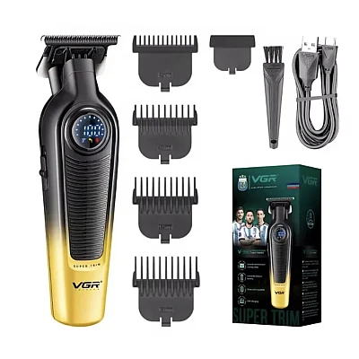 Set cu aparat de tuns fara fir VGR V 996 4 distantiere afisaj LED autonomie 300min Set cu aparat de tuns fara fir VGR V 996 4 distantiere afisaj LED autonomie 300min