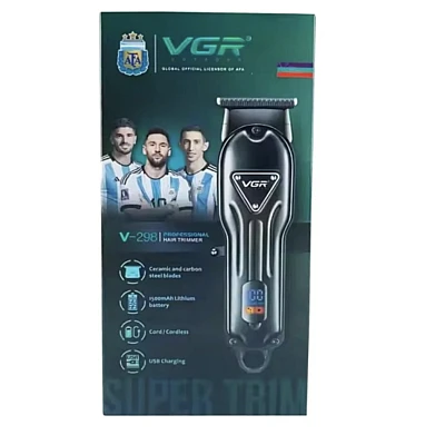 Aparat de tuns fara fir VGR V 298 cu 4 distantiere afisaj LED acumulator 1500mAh Aparat de tuns fara fir VGR V 298 cu 4 distantiere afisaj LED acumulator 1500mAh