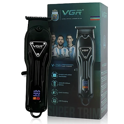 Aparat de tuns fara fir VGR V 298 cu 4 distantiere afisaj LED acumulator 1500mAh Aparat de tuns fara fir VGR V 298 cu 4 distantiere afisaj LED acumulator 1500mAh