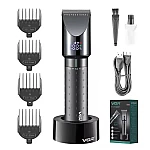 Aparat de tuns fara fir VGR V698 4 distantiere afisaj LED cu suport incarcare USB