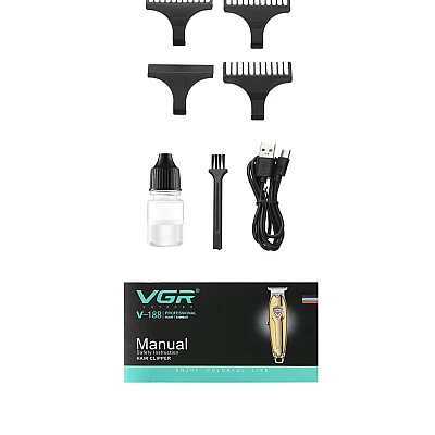 Masina de tuns profesionala VGR V188 cu 3 piepteni de ghidare incarcare USB autonomie 240 min Masina de tuns profesionala VGR V188 cu 3 piepteni de ghidare incarcare USB autonomie 240 min