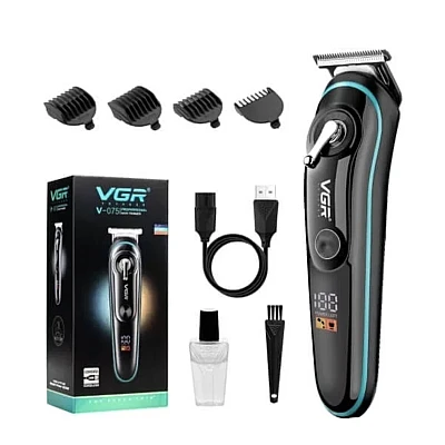 Trimmer profesional de tuns VGR V 075 cu afisaj LED si 4 piepteni Trimmer profesional de tuns VGR V 075 cu afisaj LED si 4 piepteni