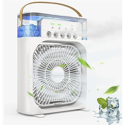 Ventilator portabil cu umidificator incorporat conectare USB cu lumina de noapte Ventilator portabil cu umidificator incorporat conectare USB cu lumina de noapte