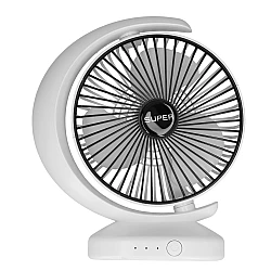 Ventilator mic de birou alimentat prin USB 3 viteze culoare alba