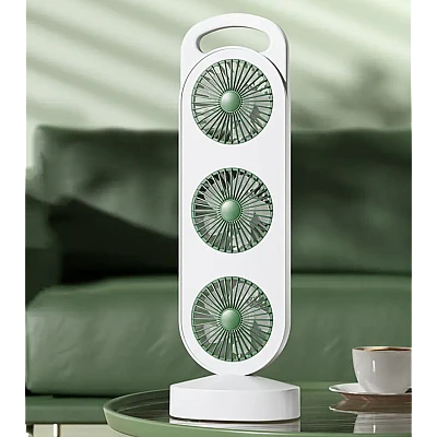 Ventilator puternic de birou reincarcabil cu design Triplu Ventilator puternic de birou reincarcabil cu design Triplu
