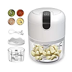 Mini tocator electric de bucatarie incarcare USB 250ml cu 3 lame Alb