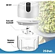 Mini tocator electric de bucatarie incarcare USB 250ml cu 3 lame Alb Mini tocator electric de bucatarie incarcare USB 250ml cu 3 lame Alb