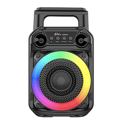 Boxa portabila bluetooth ZQS 6166 cu led RGB si maner transport Boxa portabila bluetooth ZQS 6166 cu led RGB si maner transport
