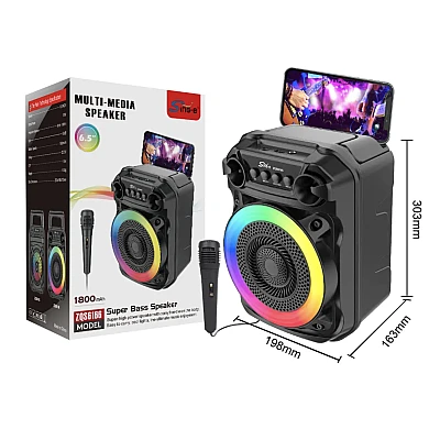 Boxa portabila bluetooth ZQS 6166 cu led RGB si maner transport Boxa portabila bluetooth ZQS 6166 cu led RGB si maner transport