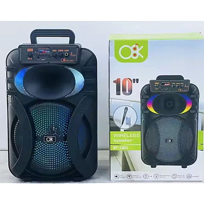Boxa portabila cu bluetooth BT 1001 de 10 inch microfon led RGB Boxa portabila cu bluetooth BT 1001 de 10 inch microfon led RGB