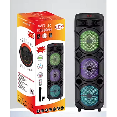 Boxa portabila DR 8839 putere 18000W de 8.5 x 3 inch cu microfon Boxa portabila DR 8839 putere 18000W de 8.5 x 3 inch cu microfon