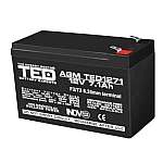 Acumulator 12V Stationar Dimensiuni 151 x 65 x 95 mm Baterie 12V 7.1Ah TED Electric