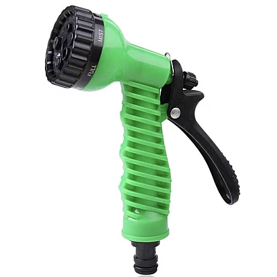 Pistol de stropit 7 moduri de udare material ABS fara scurgeri negru/verde Pistol de stropit 7 moduri de udare material ABS fara scurgeri negru/verde