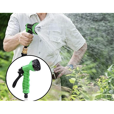 Pistol de stropit 7 moduri de udare material ABS fara scurgeri negru/verde Pistol de stropit 7 moduri de udare material ABS fara scurgeri negru/verde