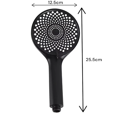 Para de dus universala 3 moduri de jet diametru 25cm NEGRU Para de dus universala 3 moduri de jet diametru 25cm NEGRU
