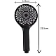 Para de dus universala 3 moduri de jet diametru 25cm NEGRU Para de dus universala 3 moduri de jet diametru 25cm NEGRU