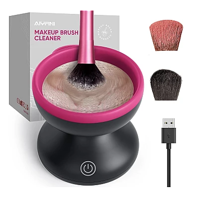 Dispozitiv electric rotativ pentru curatare pensule makeup incarcare usb Dispozitiv electric rotativ pentru curatare pensule makeup incarcare usb