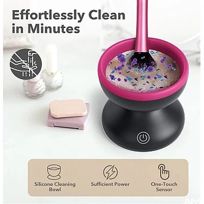 Dispozitiv electric rotativ pentru curatare pensule makeup incarcare usb Dispozitiv electric rotativ pentru curatare pensule makeup incarcare usb