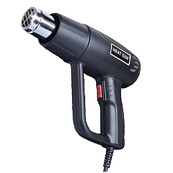 Pistol cu aer cald rezistent putere 2000 W temperatura intre 300 si 600 grade Negru