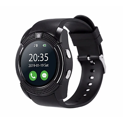 Ceas Smartwatch V8 cu functie apelare SMS camera Bluetooth Android Negru Ceas Smartwatch V8 cu functie apelare SMS camera Bluetooth Android Negru