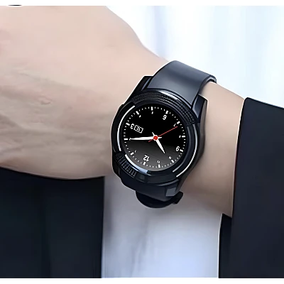 Ceas Smartwatch V8 cu functie apelare SMS camera Bluetooth Android Negru Ceas Smartwatch V8 cu functie apelare SMS camera Bluetooth Android Negru