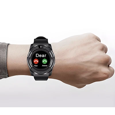Ceas Smartwatch V8 cu functie apelare SMS camera Bluetooth Android Negru Ceas Smartwatch V8 cu functie apelare SMS camera Bluetooth Android Negru