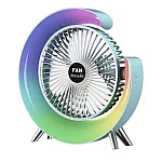 Ventilator de birou rotativ Andowl Q FS800 cu iluminare LED RGB