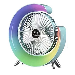 Ventilator de birou rotativ Andowl Q FS800 cu iluminare LED RGB