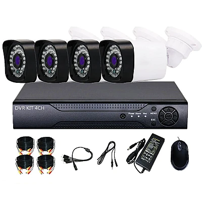 Sistem de supraveghere cu 8 camere exterior 1080P Kit AHD compresie video H.265 Sistem de supraveghere cu 8 camere exterior 1080P Kit AHD compresie video H.265