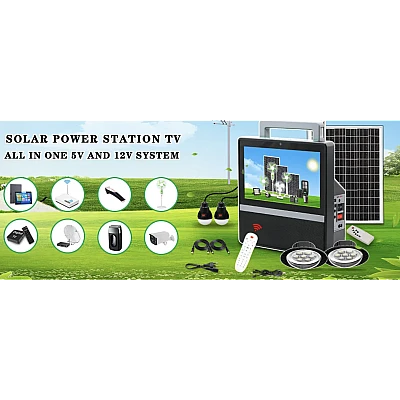 Kit panou solar cu TV GD 8088 putere 200W multifunctional Kit panou solar cu TV GD 8088 putere 200W multifunctional