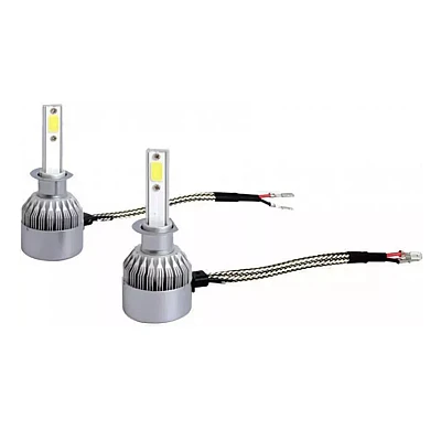Set 2 becuri auto C6 H3 6000K 36W/bec 8000lm 60LED Set 2 becuri auto C6 H3 6000K 36W/bec 8000lm 60LED