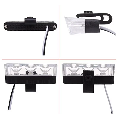 Set 4 lumini LED de avertizare rosu albastru pentru grila functii stroboscop 36W 12V Set 4 lumini LED de avertizare rosu albastru pentru grila functii stroboscop 36W 12V
