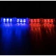 Set 4 lumini LED de avertizare rosu albastru pentru grila functii stroboscop 36W 12V Set 4 lumini LED de avertizare rosu albastru pentru grila functii stroboscop 36W 12V