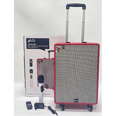 Boxa mare portabila tip troller DP S1001 de 10 inch cu microfon si telecomanda Boxa mare portabila tip troller DP S1001 de 10 inch cu microfon si telecomanda