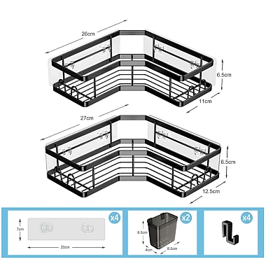 Raft de baie Suport coltar pentru dus din otel inoxidabil Raft de baie Suport coltar pentru dus din otel inoxidabil