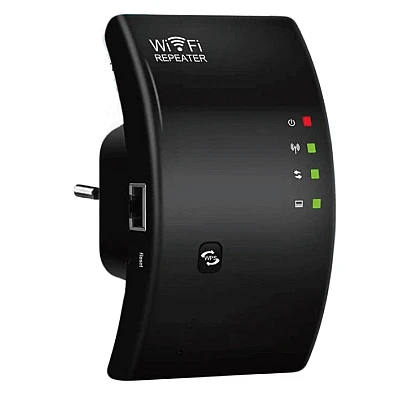 Amplificator semnal Wireless WiFi Repeater/Range Extender 300 Mbps Negru Amplificator semnal Wireless WiFi Repeater/Range Extender 300 Mbps Negru