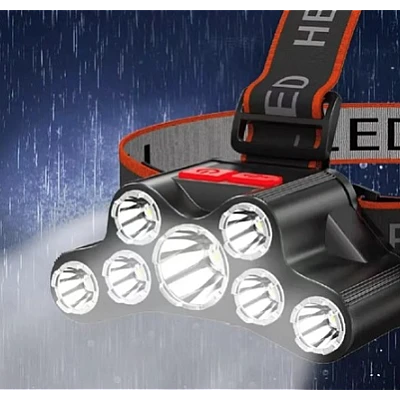 Lanterna de cap T26 cu 7 LED si 4 moduri iluminare USB Lanterna de cap T26 cu 7 LED si 4 moduri iluminare USB