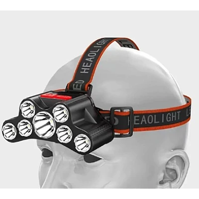 Lanterna de cap T26 cu 7 LED si 4 moduri iluminare USB Lanterna de cap T26 cu 7 LED si 4 moduri iluminare USB