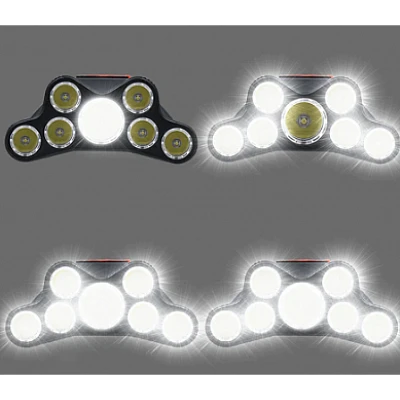 Lanterna de cap T26 cu 7 LED si 4 moduri iluminare USB Lanterna de cap T26 cu 7 LED si 4 moduri iluminare USB