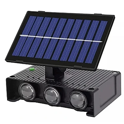 Lampa Solara de perete dubla cu panou solar 6 LED montaj pe perete iluminare sus/jos Lampa Solara de perete dubla cu panou solar 6 LED montaj pe perete iluminare sus/jos
