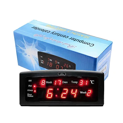 Ceas digital de masa 909 A LED cu alarma si termometru Ceas digital de masa 909 A LED cu alarma si termometru