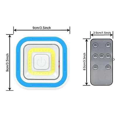 Set 3 lampi LED COB patrate cu telecomanda si control de la distanta ALBE