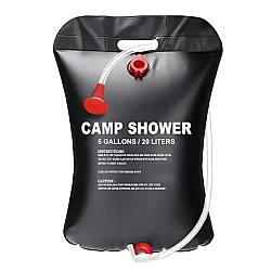 Dus solar pentru camping PVC Capacitate 20L Negru