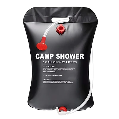 Dus solar pentru camping PVC Capacitate 20L Negru Dus solar pentru camping PVC Capacitate 20L Negru