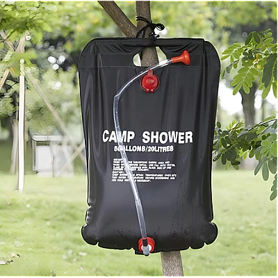 Dus solar pentru camping PVC Capacitate 20L Negru Dus solar pentru camping PVC Capacitate 20L Negru