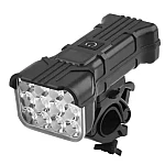Far LED pentru bicicleta 12 leduri claxon 120 decibeli 5 moduri de iluminare afisaj baterie 4000 lumeni