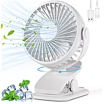 Ventilator portabil cu clip rotire 360 cu 3 viteze ultra silentios incarcare rapida Q T74