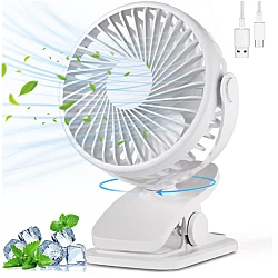 Ventilator portabil cu clip rotire 360 cu 3 viteze ultra silentios incarcare rapida Q T74
