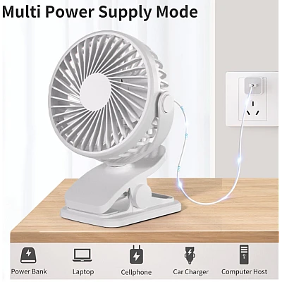 Ventilator portabil cu clip rotire 360 cu 3 viteze ultra silentios incarcare rapida Q T74 Ventilator portabil cu clip rotire 360 cu 3 viteze ultra silentios incarcare rapida Q T74